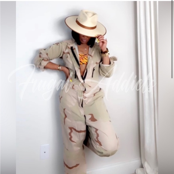 RARE VINTAGE UNISEX Official Military Special Unit Desert Camouflage Coveralls M - Picture 5 of 10